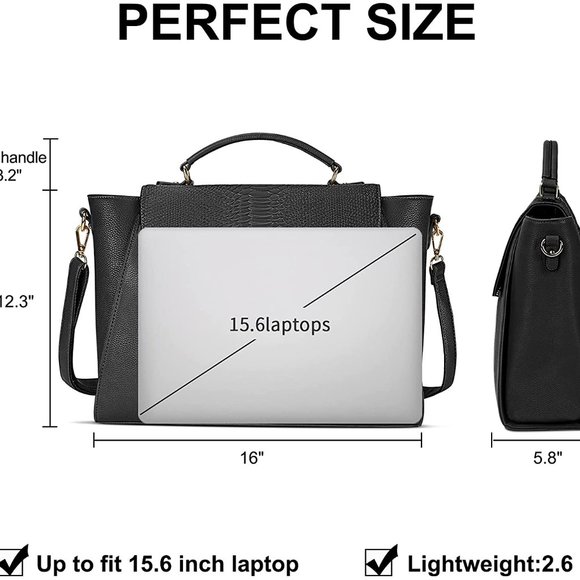 NWT Black Satchel/Briefcase - Picture 5 of 7